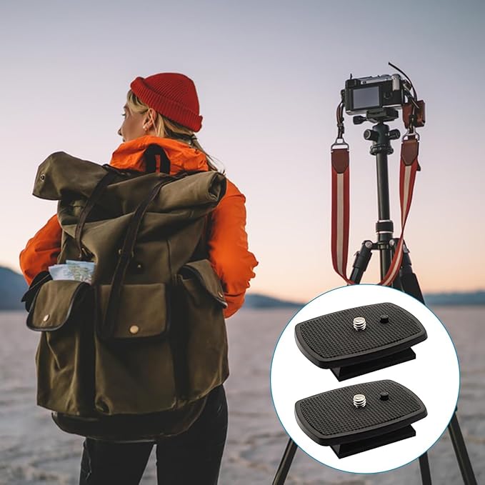 42mm (1-5/8") Quick Release Plate, Universal Tripod Mount Adapter with Non-Slip Grip for 42x42mm Square Socket Tripod Heads