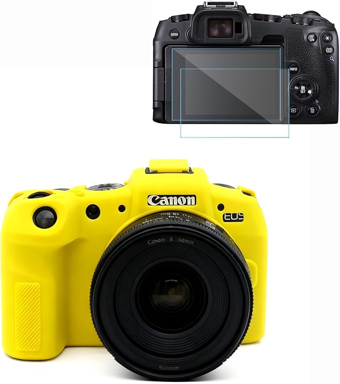 Frevyve Case for Canon EOS RP Body Camera, Skin, Anti-Scratch, Lightweight Sleeve, Soft Silicone Rubber Protective Case Cover for EOS RP Mirrorless Digital Camera Accessories (Yellow)