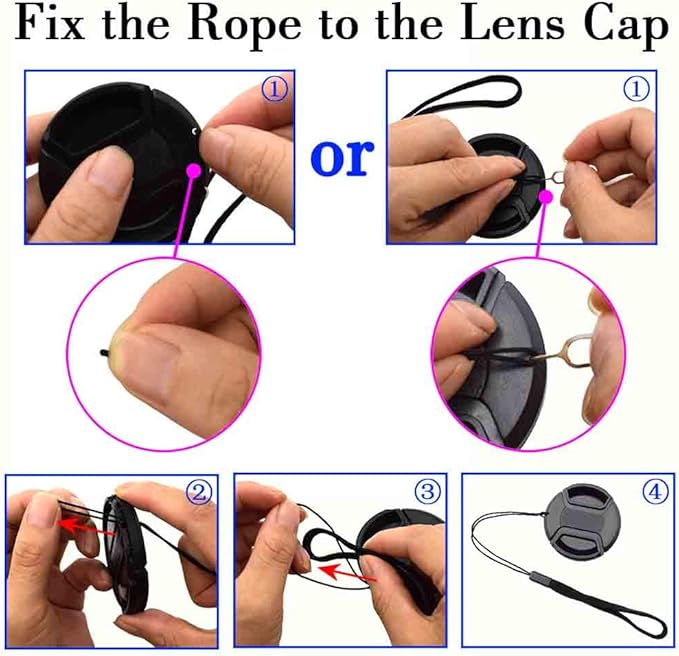 67mm Lens Cap Cover with Leash for AF-S Nikkor 85mm f/1.8G,AF-S 18-140mm f/3.5-5.6G,AF-S 18-300mm f/3.5-6.3G for Nikon D7200 D7100 D7000 D800 D600 D90 D5300,ULBTER Lens Cap & Cover Keeper -2 Pack