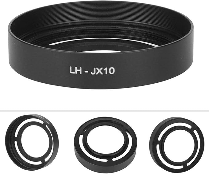 Hollow Metal Lens Hood - Compact Lens Hood - Detachable Camera Lens Hood - for X10/X20/X30 Camera(Black)