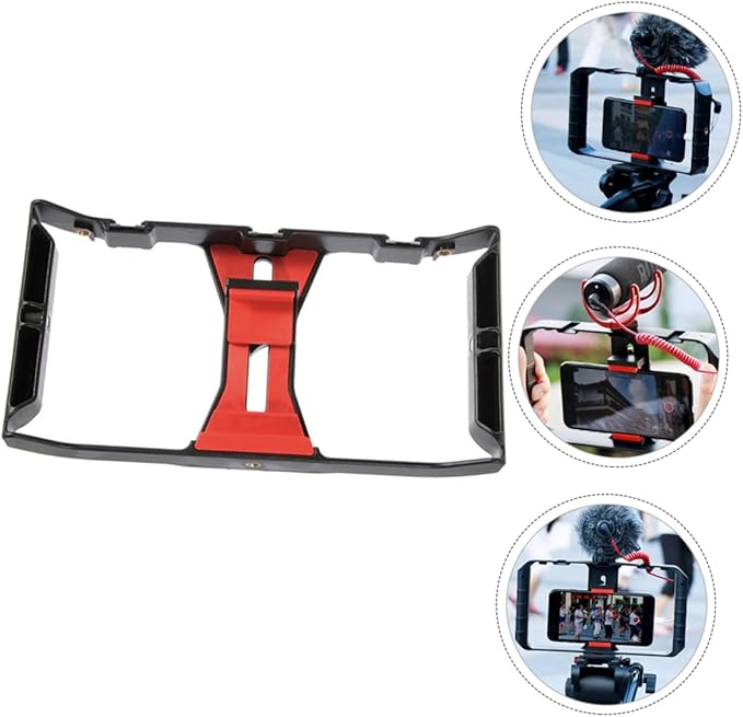 NUOBESTY Smartphone Video Rig Cold Shoe Mounts Handheld Filmmaking Cage for Phone Accessories Compatible Smartphones for Professional Filmmakers