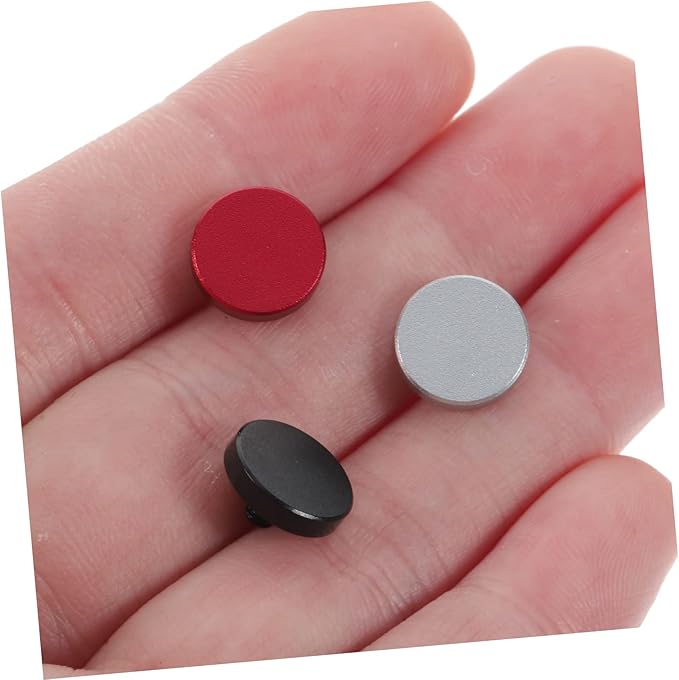 DOITOOL 3pcs Aluminum Alloy Flat Shutter Release Buttons for Camera Durable for Enhanced Grip and Reduced Shake Red Silver Black