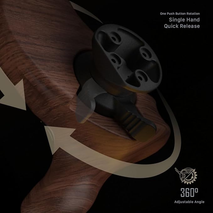 Tilta Advanced Right Side Wooden Handle (ARRI Rosette - Type X) | Black Walnut Wood & Aluminum Alloy Build | Quick Release Button