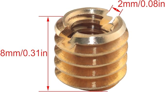 10PCS 1/4 Female to 3/8 Male Adapter Screws Brass Nut for Tripod Heads Ball Heads Monopods Light Stands DSLR SLR Cameras Camera Adapter Screws