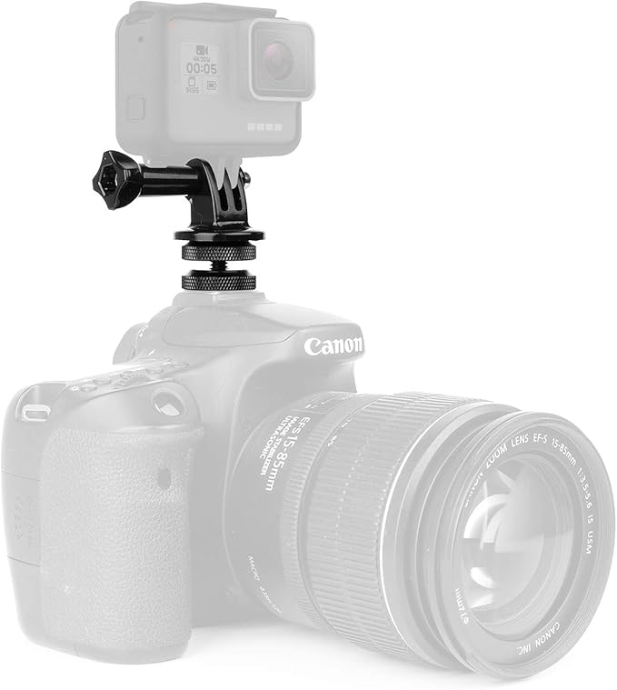 Anwenk Camera Hot Shoe Mount Adapter Compatible with GoPro Adapter Gopro Hero 7 6 5 4 Attaching on Gopro DSLR Camera or Ring Light Photography