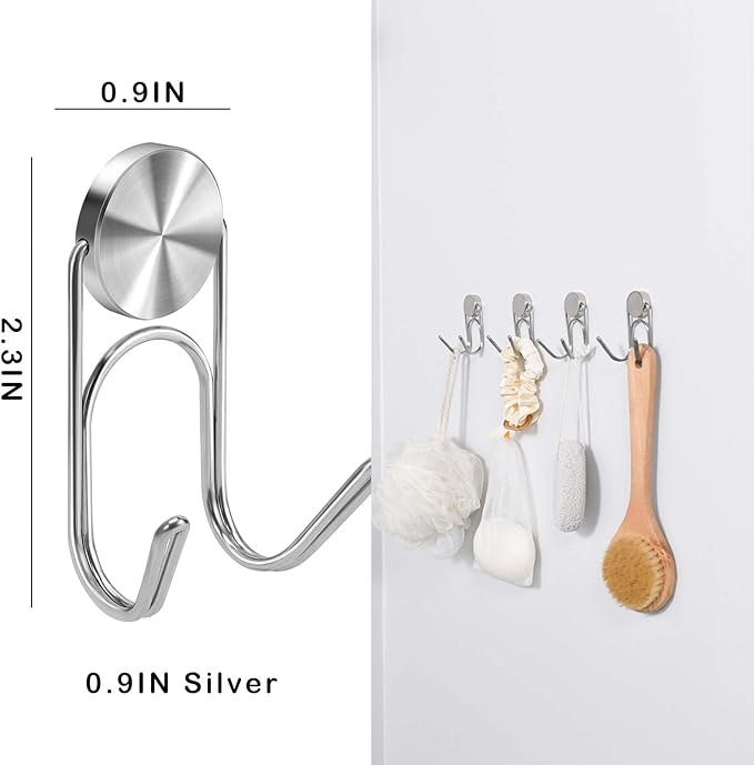 Buelkmag Magnetic Hooks 30Lbs+ Heavy Duty Magnetic Hooks,Magnets Hanging Hooks for Refrigerator Grill Toolbox Cabins Outdoor,2026 Cruise Essentials Camper Accessories 8pack (Silver)