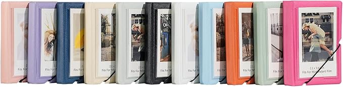 Mini Instant Film Polaroid Photo Album Book For 3 Inch Fujifilm Instax Mini 12 11 9 99 8 7+ 40 EVO Camera Film, HP Sprocket, K-pop Photocards (Pale Gray, 1 Pack)