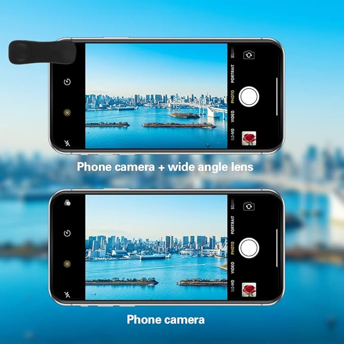 Phone Camera Lens, 6 lenses+ LED Light+ Remote Shutter+ Tripod, 18X Telephoto Zoom/Wide angle/Macro/Fisheye/CPL/Kaleidoscope camera lens kit for iPhone Xs X XR 8 7 6 Plus Samsung and Android