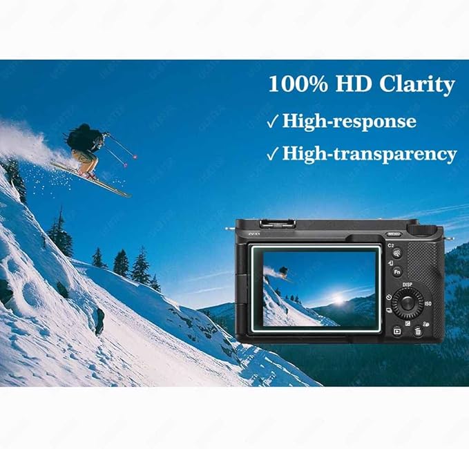 Screen Protector for Sony Alpha A7C II A6700 6700 7C II ZV-E1 ZVE1 A7C2 Camera & Hot Shoe Cover 0.3mm 9H Hardness Tempered Glass Cover Anti-Scrach Anti-Fingerprint Anti-Bubble [3+2 Pack]