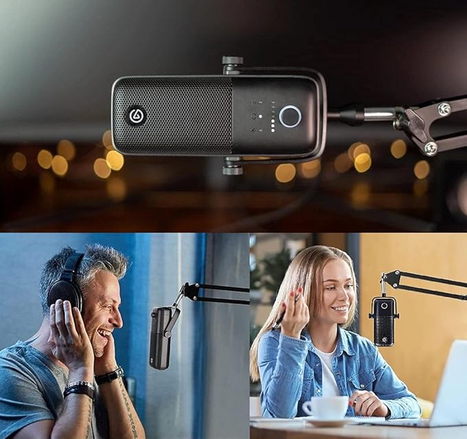 Upgrade Mic Wall Mount,Microphone Boom Arm Wall Stand Holder for Logitech Blue Yeti,Razer,HyperX,Shure,Rode Mic Broadcasting, Voice-Over Sound,Streaming and Recording-booth