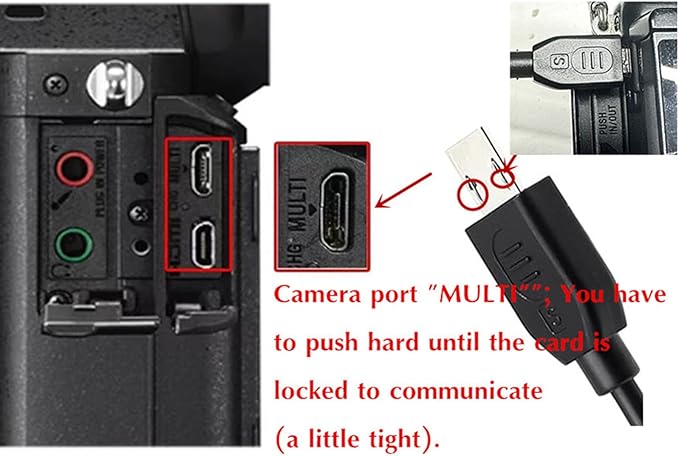 DYTDIEYINGTU RC-301 S2 for Sony Camera Cable Video Cable Small Release Shutter Remote Control Cable a7m4 a7r4 a7r2 r3 m2 a9 a1 a6600 a6500 a7r5 a5000 rx0ii rx1rii rx10m4(150cm/59in)
