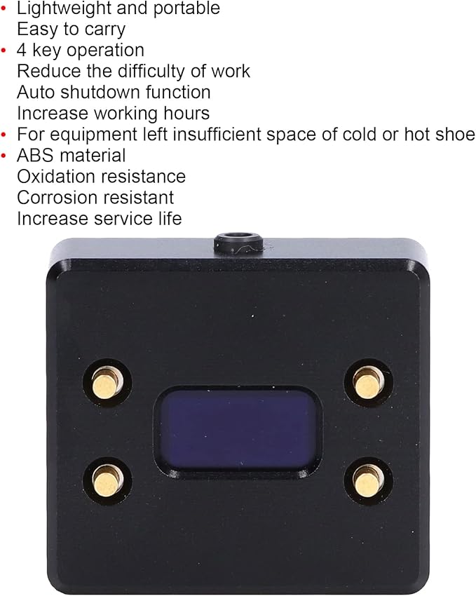 L102 Portable Light Meter for Cameras, ABS Material, 32° Angle, ISO 6-6400 - Accurate Reflected Light Measurement, Easy 4 - Key Operation, Fits Hot & Cold Shoe