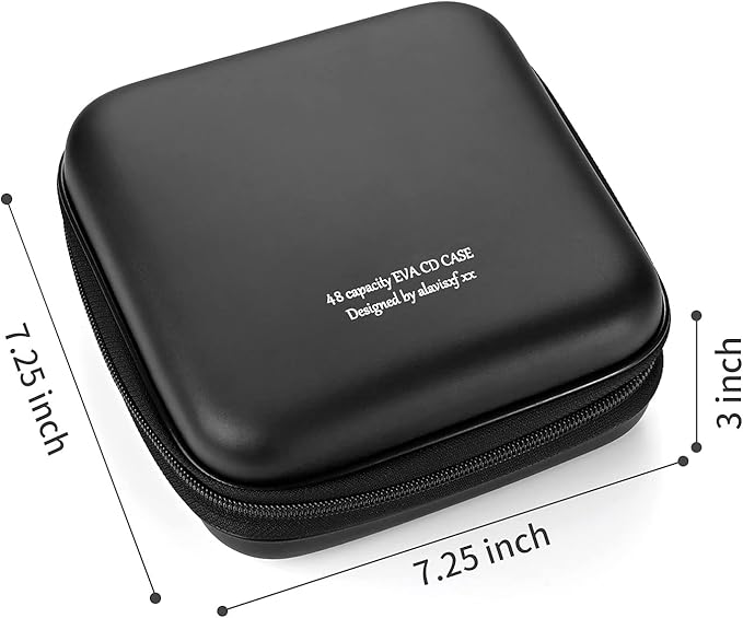 DVD Case, EVA CD Case Holder Storage Organizer Portable Protective DVD Wallet Holder for Car