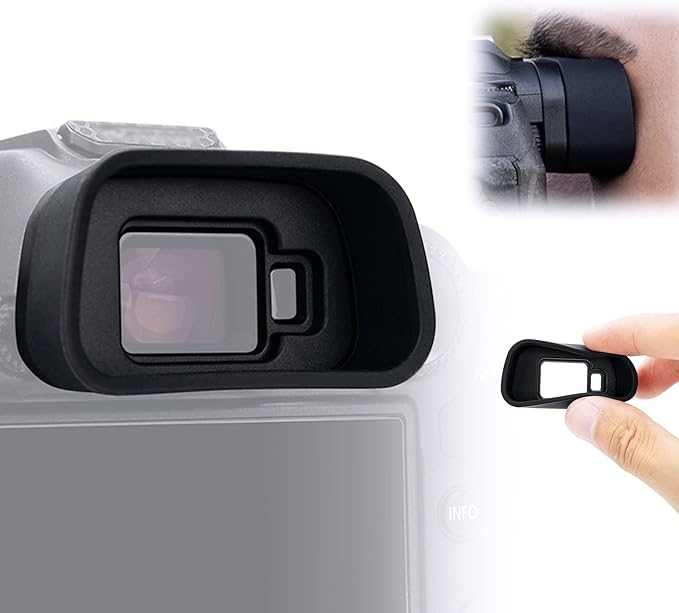 JJC Eyecup Eyepiece Viewfinder for Canon EOS R7 Camera with Soft Silicone Extended Design