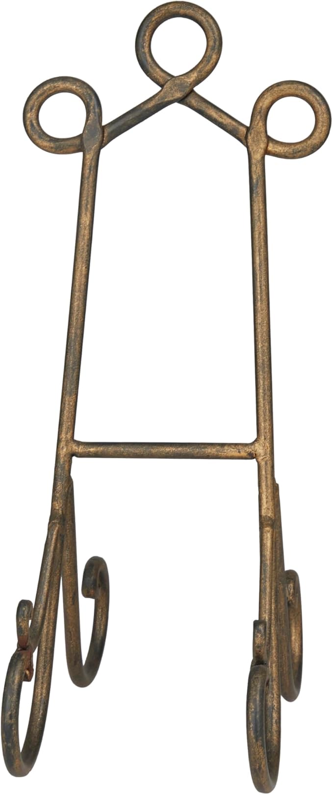 Deco 79 Metal Display Easel Scroll Tabletop Easel, Display Stand 7" x 10" x 16", Gold