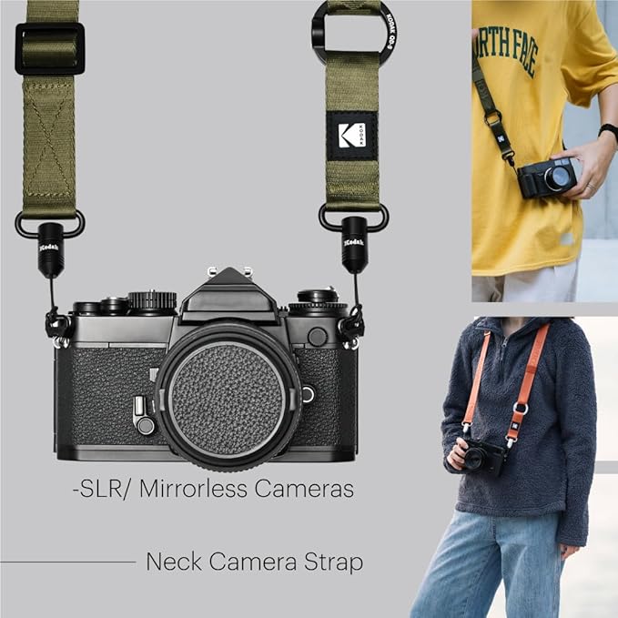 KODAK Multi-Purpose Camera Strap (Burgundy) - Quick-Detach System, Lightweight, Durable Metal Swivels, Multiple Usages, SLR Cameras, Compact Cameras, Smart Phones