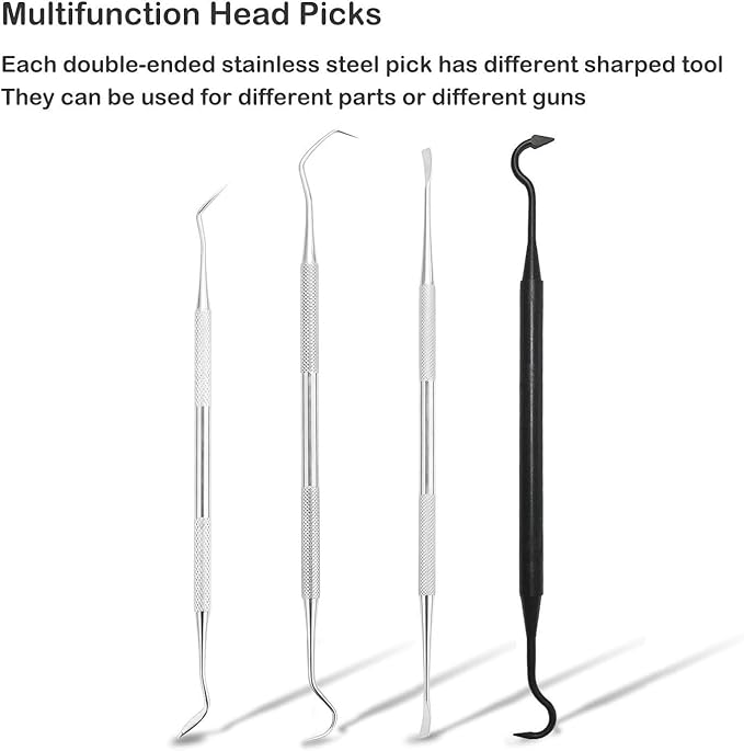 Cleaning Brushes Picks Kit Set Cleaning Pick Set Cleaning Brush Tools Multi-Functional Cleaning Kit Brass Nylon Stainless Steel Bristle Brushes Pick Set