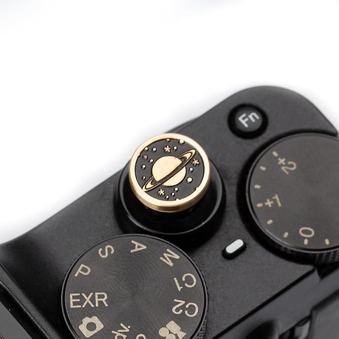 DBZZ Camera Metal Shutter Button Cute for Nikon z30/z50/d810/d610 for Fujifilm X-T4 X-T30 X-T200 X-Pro3 X-Pro2 X-E4 X-A7 X-A5 (Brass Universe Button)