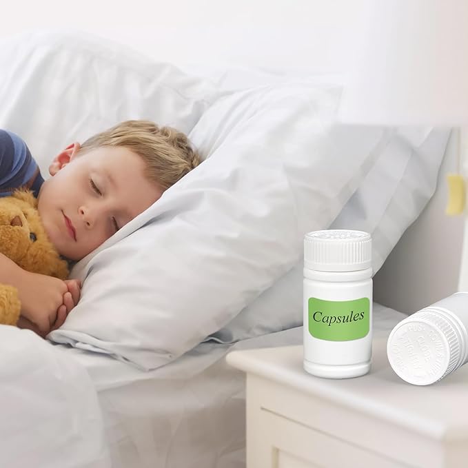 UMETASS 8 Packs 120cc Child-Proof Plastic Pill Bottle, Empty Medicine Bottle with Child-Resistant Cap, Food Grade Container for Chemicals, Liquids, Powders, and Candy