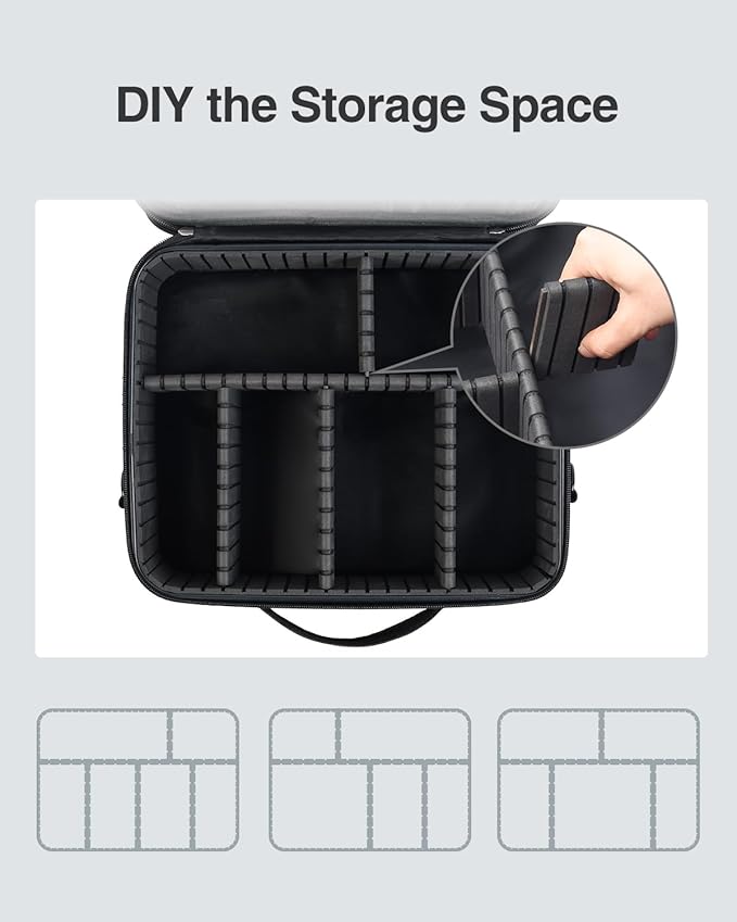 Luxtude Electronic Organizer Travel Case Large, Double Layer Tech Carrying Case, Home Electronics Bag Fits for iPad (Up to 12.9 in), Sturdy Storage for Dji, Camera