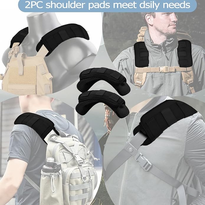 ZINMARK 2Pcs Thick Cushioned Shoulder Pads, Anti-Slip Design and Breathable Mesh Pads for Shoulder Strap,Soft and Comfortable