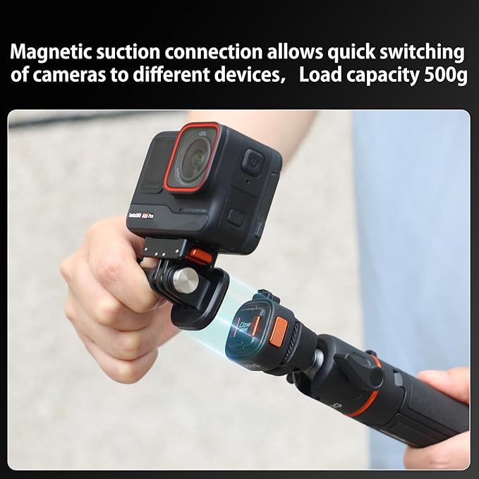 VRIG Tripod Mount Accessories for Gopro Hero -Claw mini Basic Set Magnetic Quick Release Adapter for Tripod with Gopro 10 9 8 7 6 5 insta360