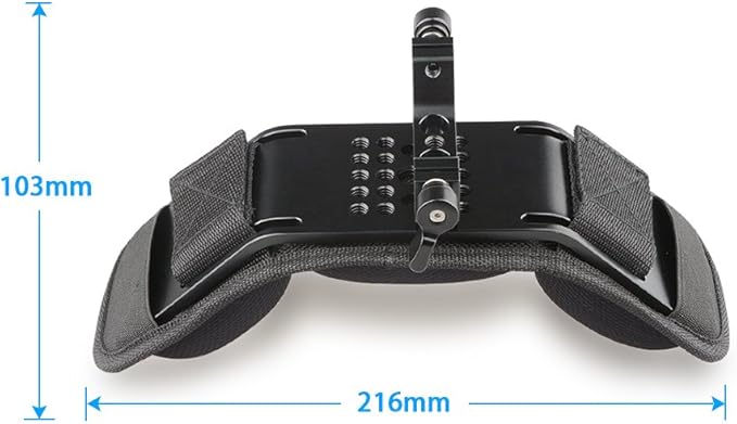 CAMVATE Camera Shoulder Mount Pad with 15mm Dual Rod Clamp for 15mm Camera Shoulder Railblock Support System - 1752