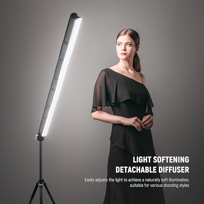 NEEWER LED Light Diffuser Kit for TL120C RGB LED Light Stick, LED Tube Strip Light Diffuser with Honeycomb Grid, Carry Bag, Touch Fasteners for Photo Video Live Stream Portrait Product Shots, NS10S