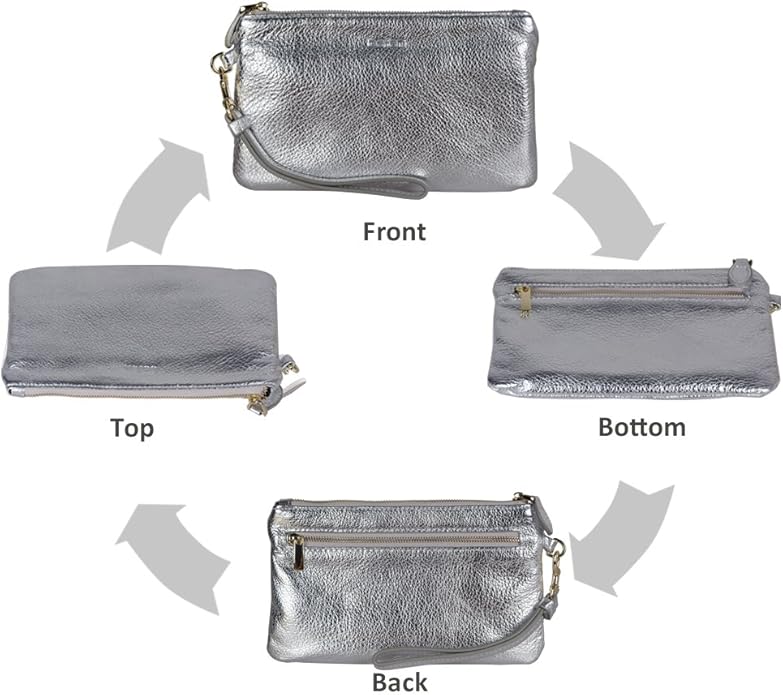 befen Genuine Leather Wristlet Clutch RFID Blocking Bag Cell Phone Wallet Purse Wristlet Wallet Purses and Handbags for Women