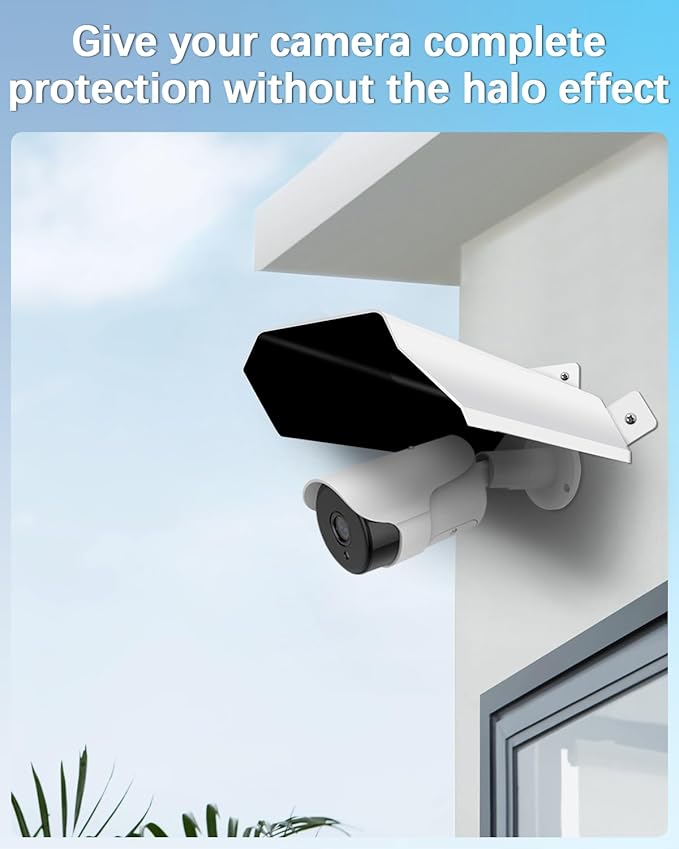 Universal Security Camera Sun Rain Cover Shield, Waterproof Protective Roof for Surveillance Camera, Outdoor Camera Shade Covers for Dome, Bullet Cameras (White 3 Pack)