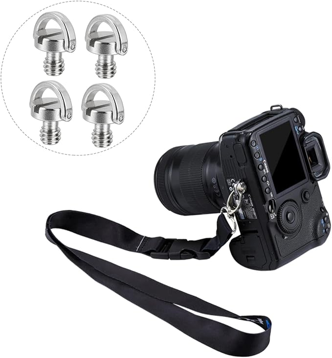 Gadpiparty 5pcs Camera Mounting Screws d Ring Screw for Tripod Mount Quick Release Plate Clamp Compatible Qr Plate