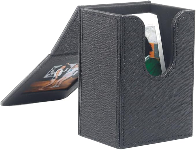 Orga'Neat Picture Holder Storage Case for Fujifilm Instax Mini Film 12/11/90/40/9/8/7/7+/EVO, PU Leather Photo Holder with Pocket Outside, up to 50 Photos (Black)