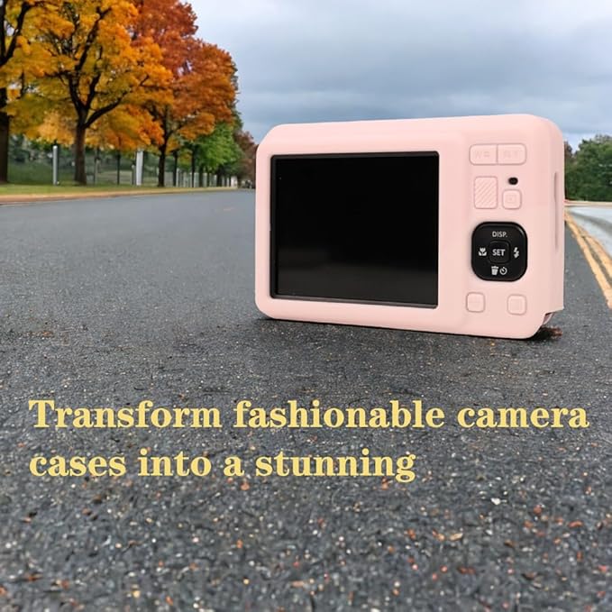 AEXUTDA Case Compatible for Kodak FZ55 camera, lightweight FZ55 body skin, soft silicone scratch resistant ultra-thin protective case FZ55,Sweet pink