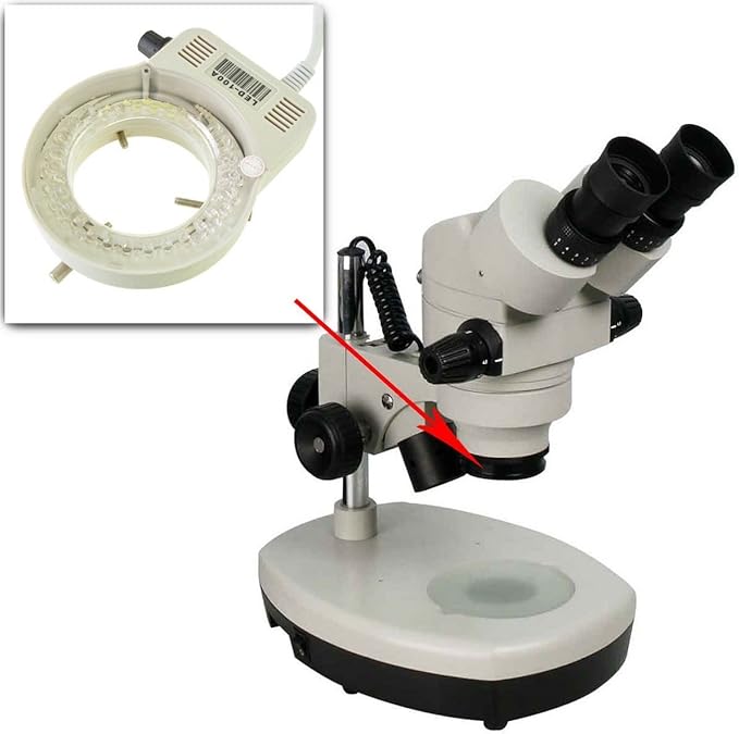 AmScope LED-80S 80 LED Microscope Compact Ring Light with Built-in Dimmer