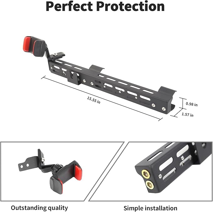JWWY for Jeep JL Center Console Passenger Grab Handle Phone Mount Adjustable Phone Holder Expansion Multi-Function Bracket for 2024 Jeep Wrangler JL JLU & Gladiator JT 4xe Interior Accessories
