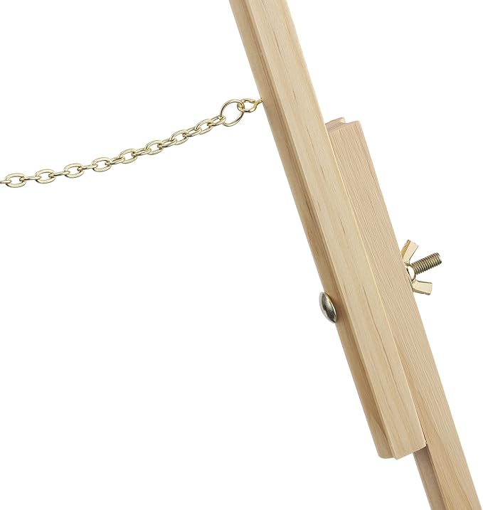 Creative Mark Lightweight Easel Stand for Art Display - Versatile Welcome Sign Stand, Wood Easel Stand for Indoor/Outdoor Use, Sturdy Construction with Non-Skid Feet - Ideal for Photos, Foam Boards