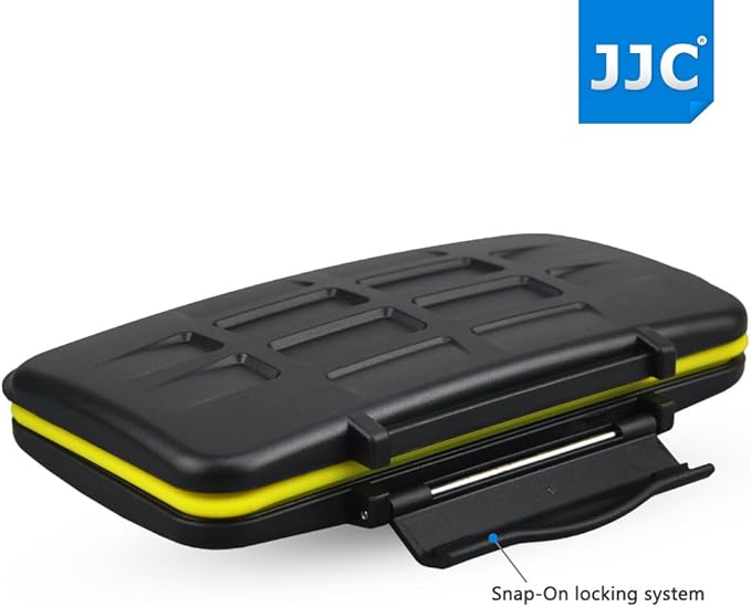 JJC MC-SD12 Water Resistant Holder Storage Memory Card Case fits 12 SD Cards