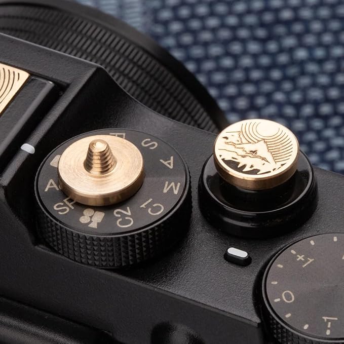 Camera Metal Hot Shoe Protective Cover Shutter Buttons for Fujifilm XPro3 XPro2 XT4 XT3 XT2 XT30 XT20 XE3 XT200 XT100 for Nikon ZF Z5 Z6 Z6II (Copper Alloy-Set)