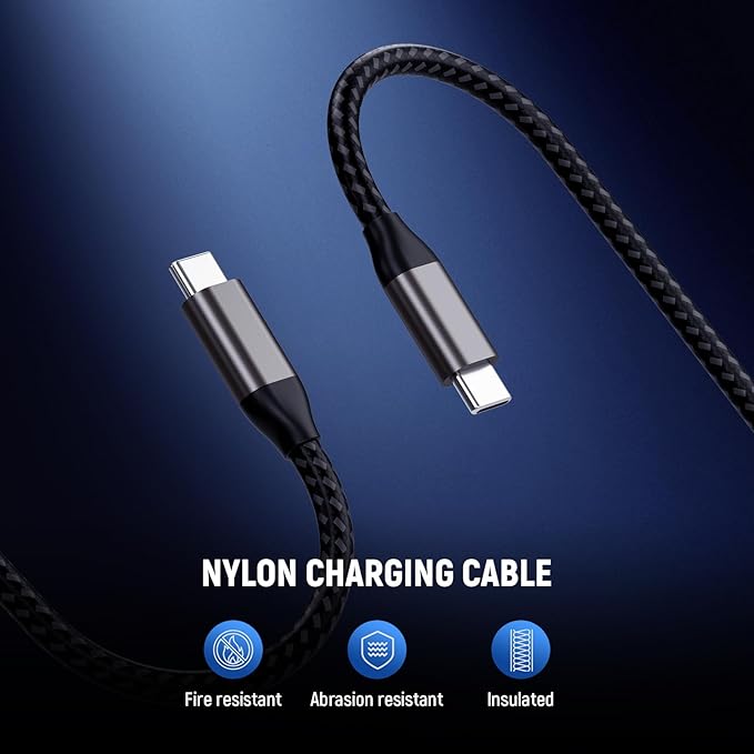 Neewer NP-F970 4 Channel Charger for NP-F550 NP-F750 Camcorder Camera Battery, 100W PD Fast Charging NPF Battery Charger with OLED Display & 100W USB C to USB C Fast Charging Cable, NW-F4