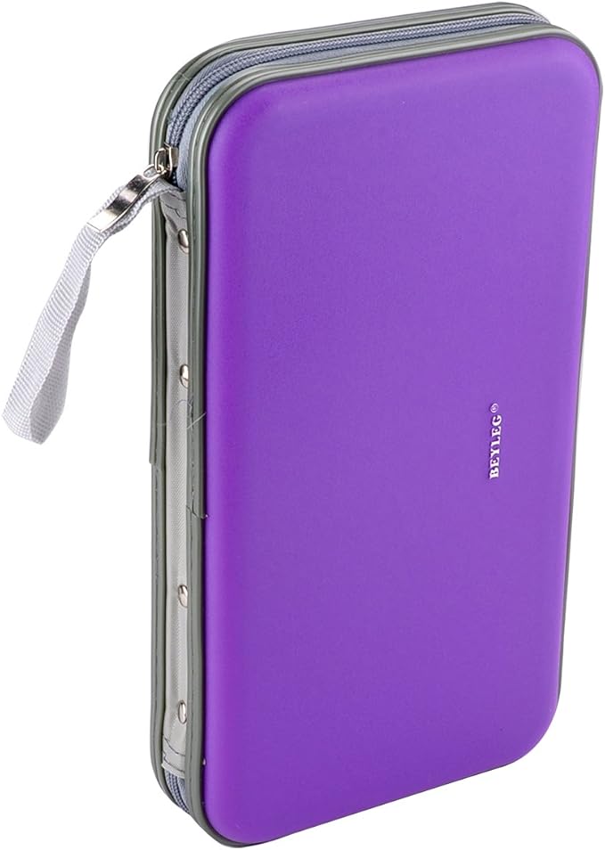 72 Capacity Heavy Duty CD DVD Blu-ray Media Case Storage Holder Organizer Wallet (Purple)
