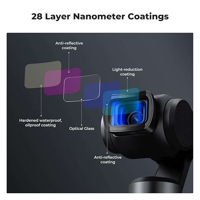 K&F CONCEPT 1.2X Anamorphic Lens Compatible with DJI Osmo Pocket 3, Blue Streak Effect Widescreen Cinematic Lens, Magnetic Attach/Multi-Coated/Optical Glass