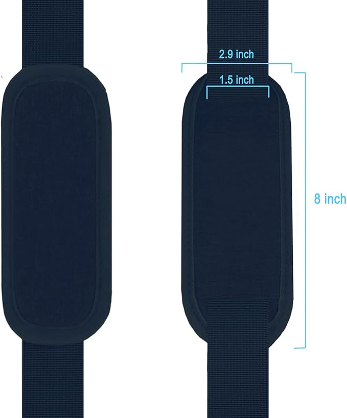 Shoulder Strap, Durable 55" Universal Replacement Laptop Shoulder Strap, Adjustable Comfortable Belt with Metal Hooks for Briefcase, Computer Messenger Bag, Laptop Case Luggage/Duffel/Camera, (Blue)