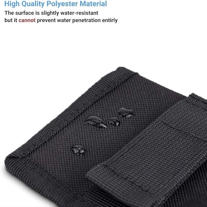 DSLR Battery and Memory Card Holder Pouch (3 Pockets) - Camera SD CF XQD Card Storage Case for AA, LP-E6, LP-E10, LP-E12, LP-E17, EN-EL14, EN-EL15, NP-FW50, NP-F550, NP-FZ100 Batteries