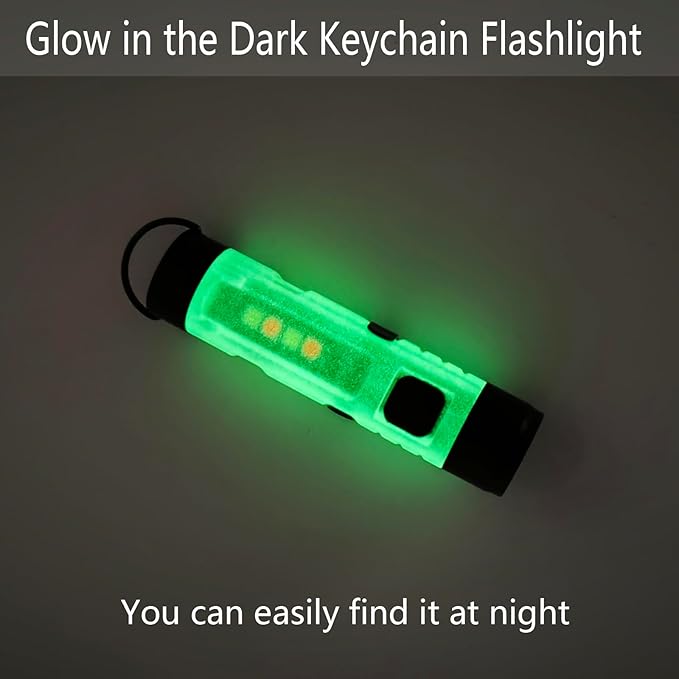 3 Pack Rechargeable Keychain Flashlight, 300 Lumens USB C Rechargeable EDC Flashlights, Portable Small Mini Tiny Led Flashlight with Pocket Clip for Camping, Hiking, Emergencies Travel