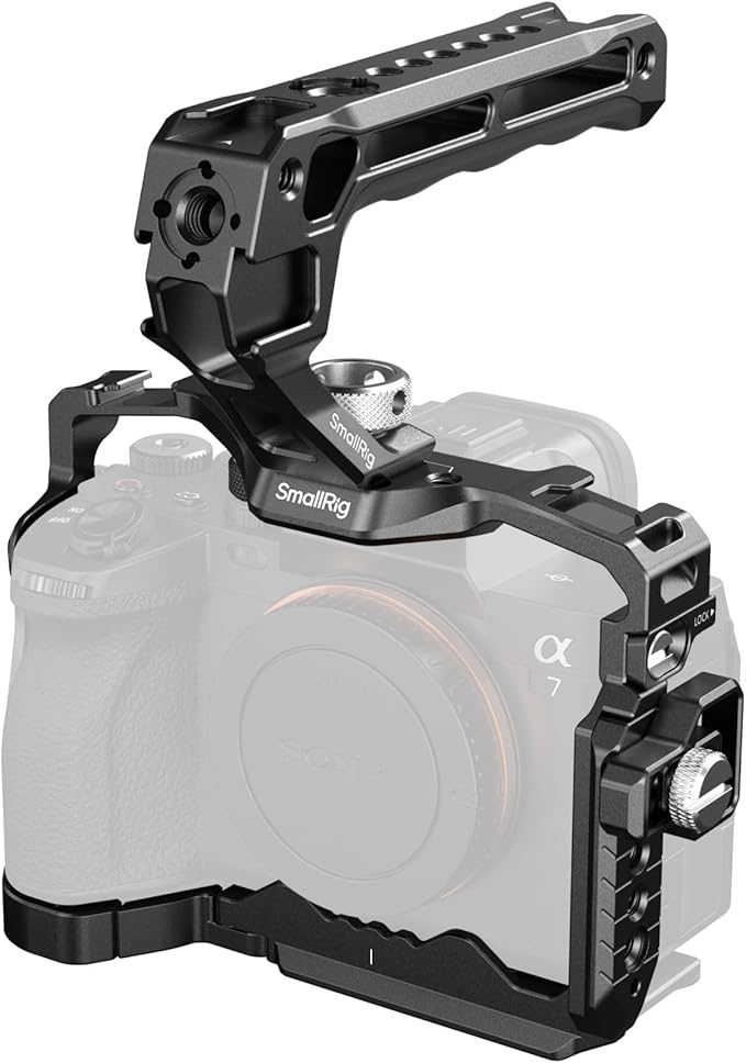 SmallRig A7 IV Cage with Top Handle and HDMI Cable Clamp, Basic Kit for Sony Alpha 7R V/Alpha 7 IV/Alpha 7 S III