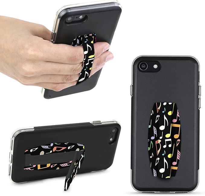 Gear Beast Universal Cell Phone Grip - Ultra Slim Elastic Finger Holder & Phone Stand