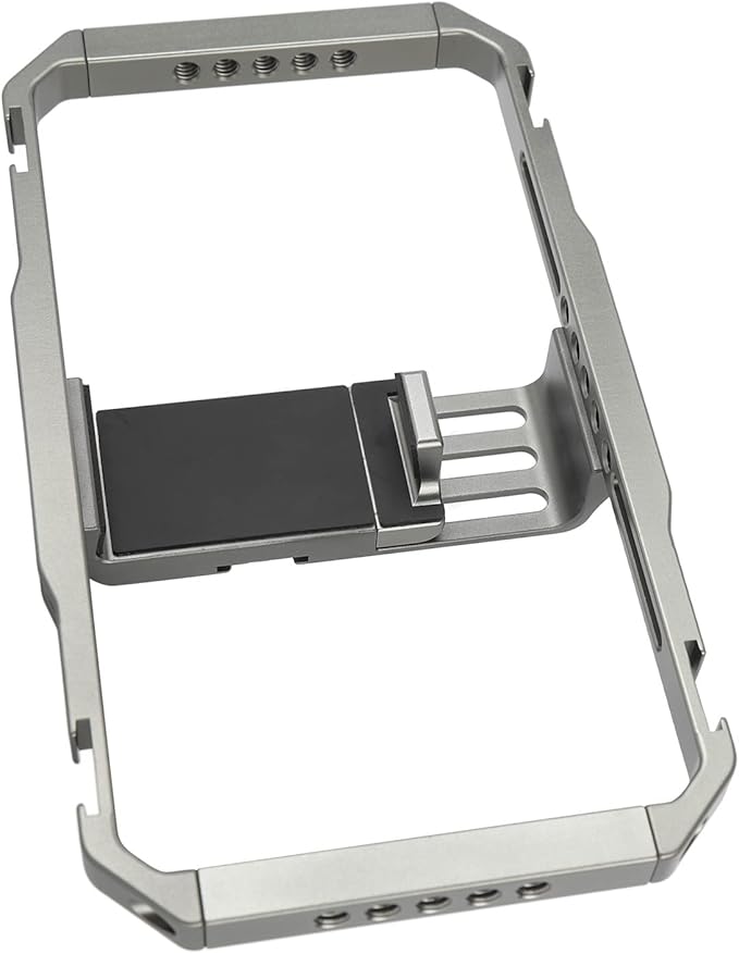 Smartphone Video Rig Camera Cage, Handheld Phone Stabilizer for Video Recording, Anti - Shake Aluminum Alloy Grip with Adjustable Bracket and Multiple Mounts, Compatible with iPhon