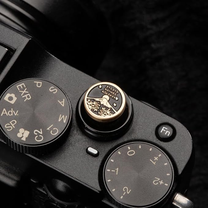 Falling Cherry Blossoms Camera Metal Shutter Decorative Button for Fujifilm x100vi x100v xpro2 xt50 xt30 xt30ii for Nikon zf (Copper Alloy-Shutter Decorative Button)