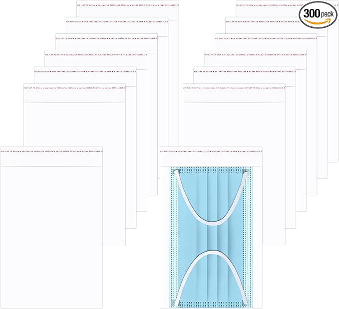 BornFeel 5" x 7" Self Adhesive Cello Bags, 300pcs Clear Resealable Cellophane Bags, 1 Mil, for Cookies, Bakery, Party Decorative Gifts
