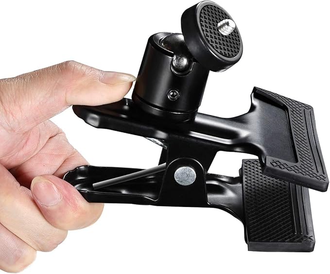 SUPON Multi-Function Tripod Clip Clamp Flash Holder Mount with 360 Swivel Photography Ball-Head for SLR, DSLR, Video Cameras, Studio Backdrop